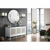 James Martin Vanities Athens 60in Single Vanity, Glossy White w/ 3 CM Charcoal Soapstone Quartz Top E645-V60S-GW-3CSP